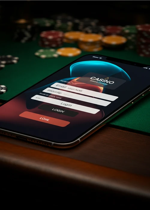 Screenshot of the Pokiesgg Casino login page, displaying input fields for email and password, with a secure SSL connection icon and brand logo.